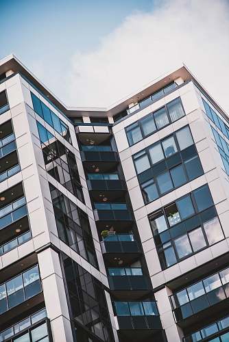 home decor white glass window high rise building office building